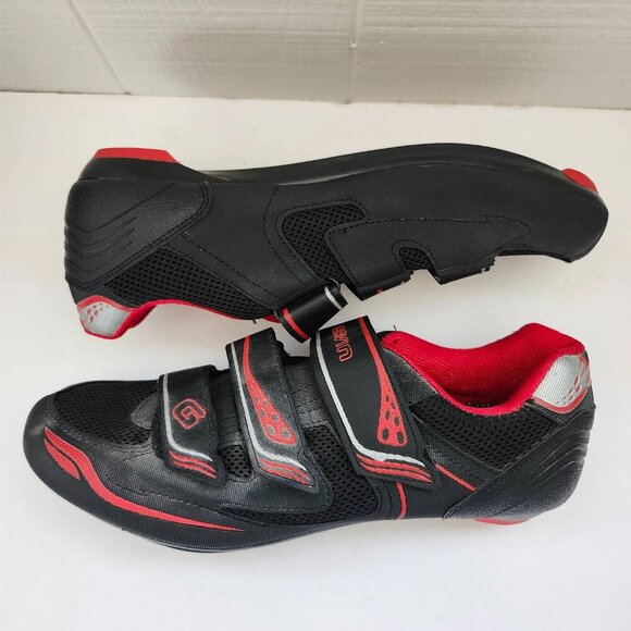 Gavin VELO Road Bike Hook Loop Black Red Cycling Peleton Biking Shoe Size 11.5 - Picture 3 of 13